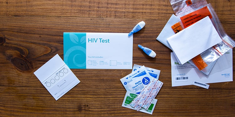 At-home HIV Test kit components