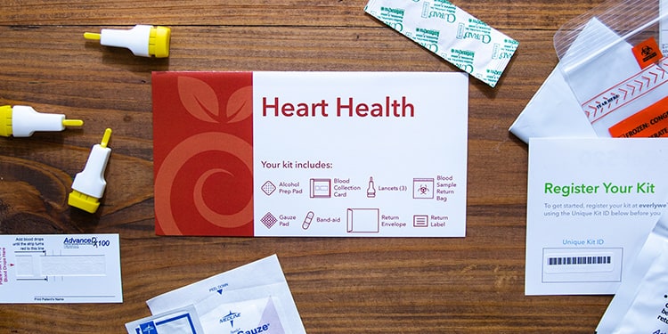 At-home Heart Health Test kit components