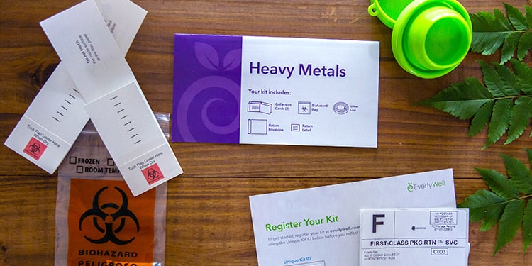 At-home Heavy Metals Test kit components