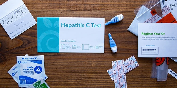 At-home Hepatitis C Test kit components