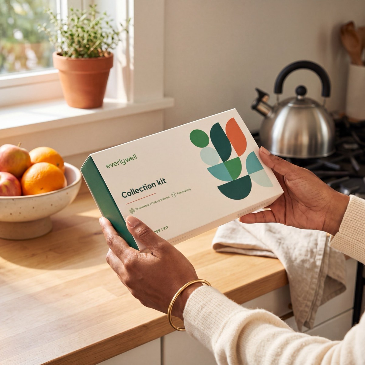 The Metabolism Test kit in hand at home