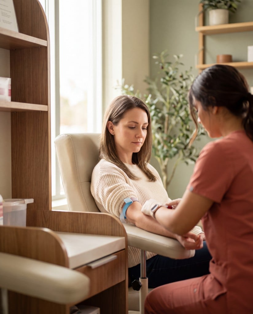 Getting a blood draw at a lab near you
